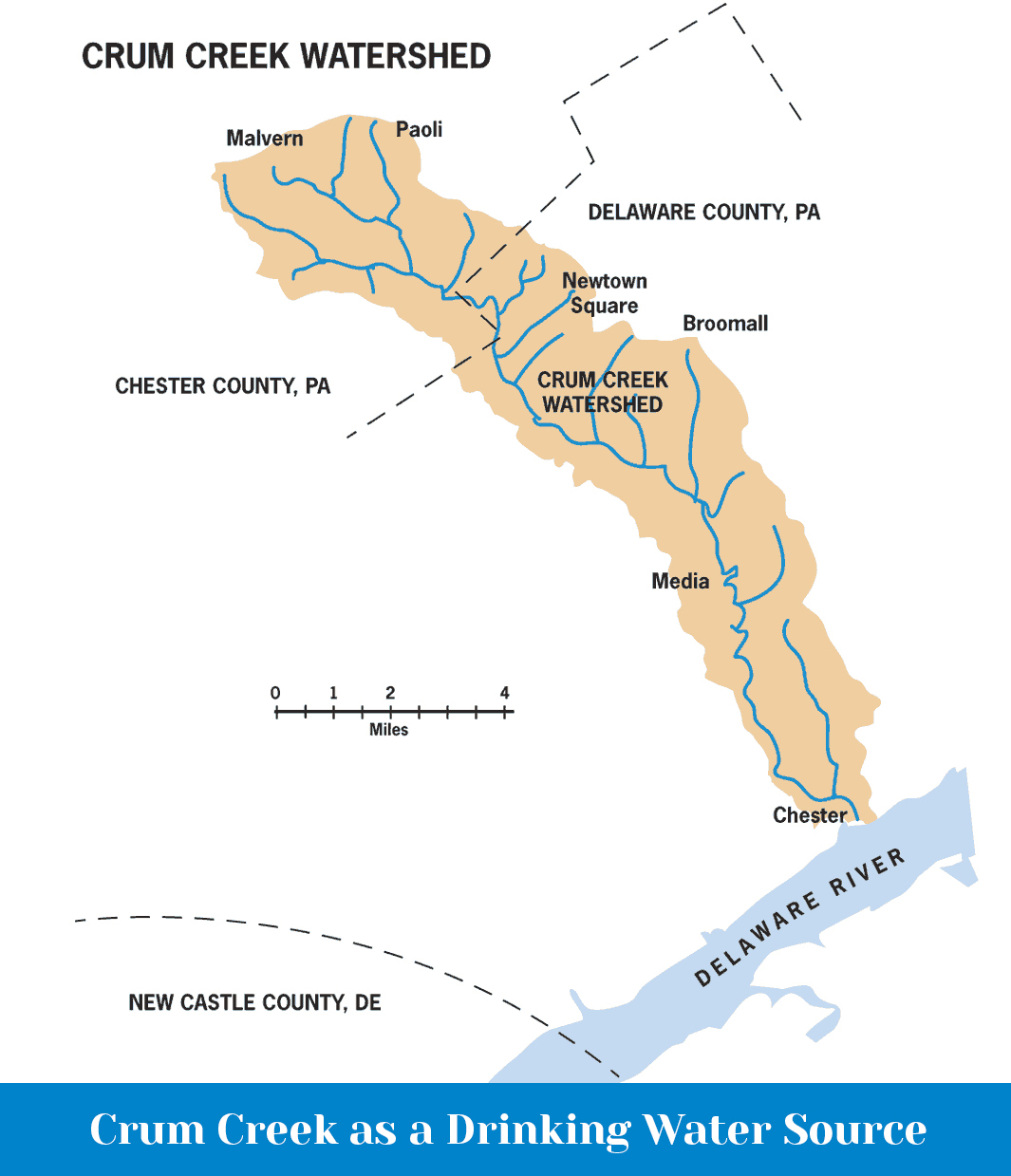Crum Creek Watershed Map
