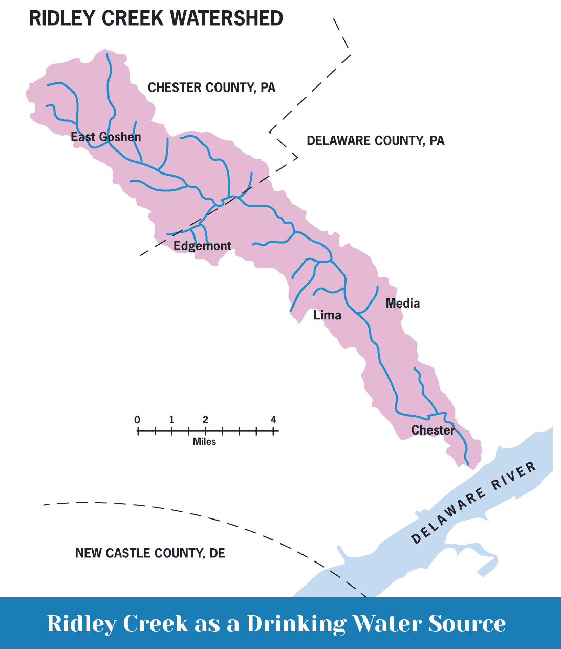 Ridley Creek Watershed Map