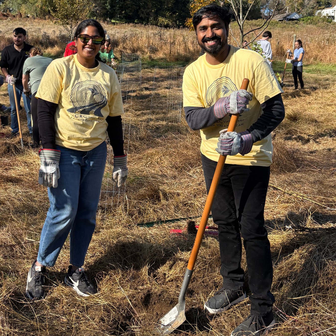 Crum Creek Planting Volunteers at Green Bank Farm Park